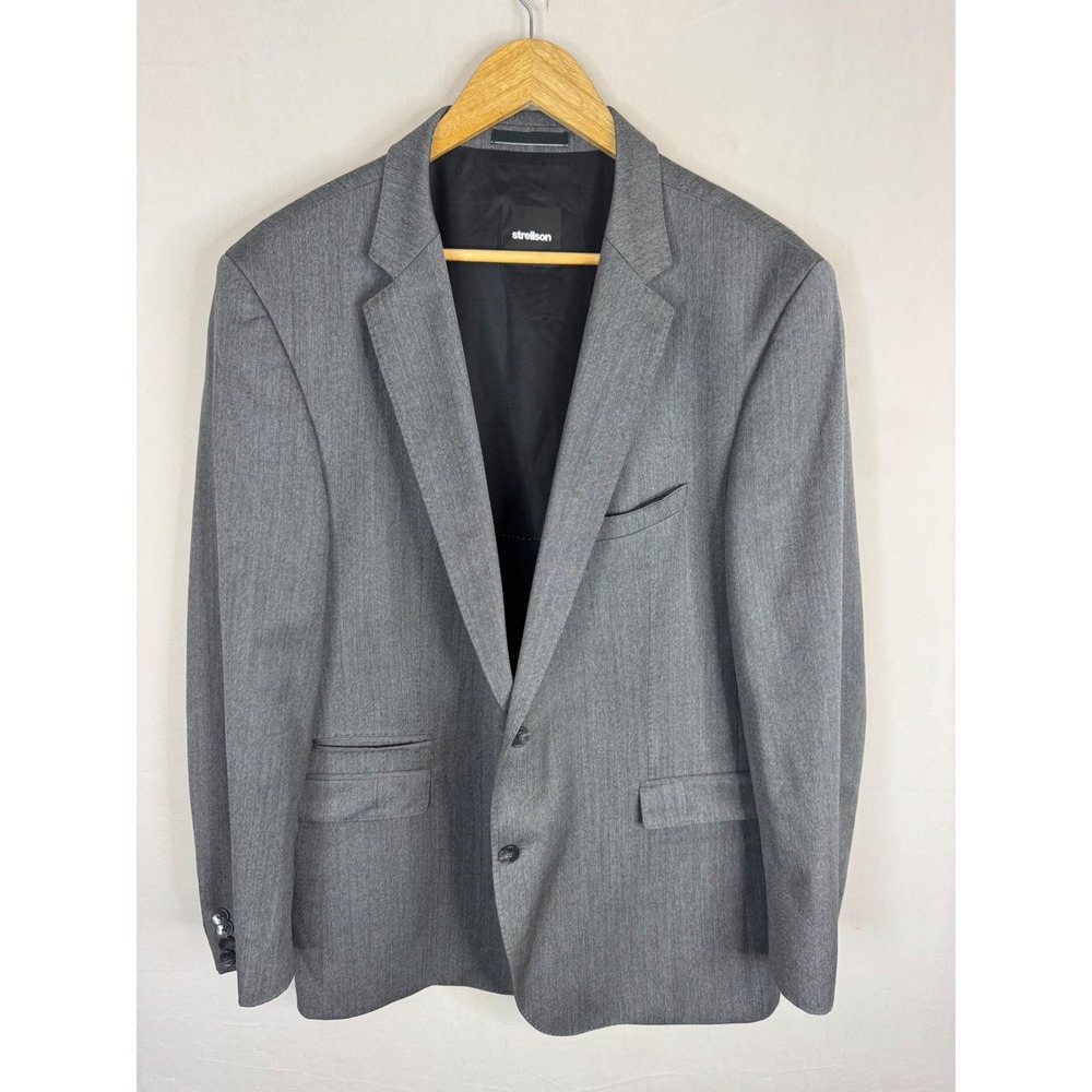 Strellson Sky-Evans Grey Virgin Wool Blazer Sport Coat Mens Size‎ 56 IT/EU